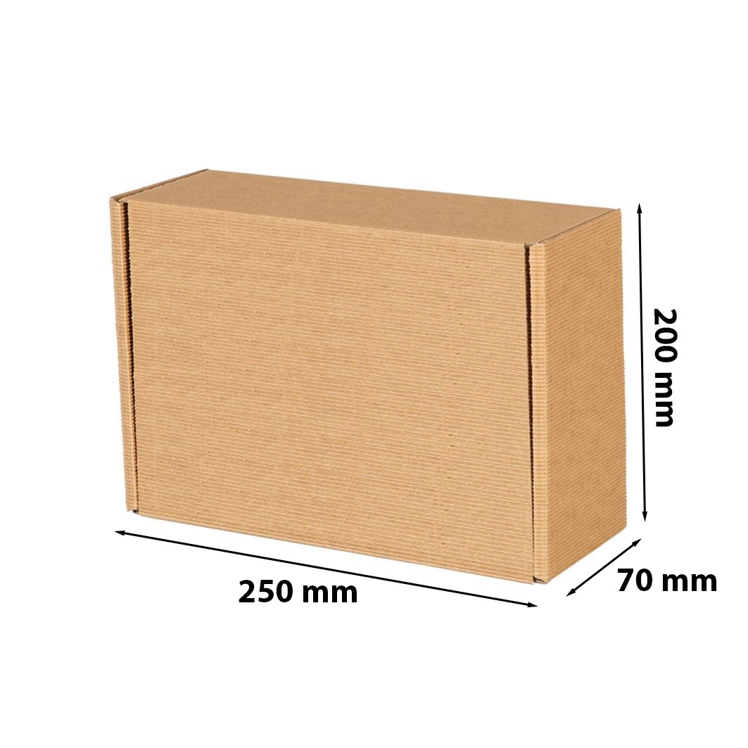 Pudełko fasonowe ozdobne kartonowe EKO karbowane 250x200x70 mm F427