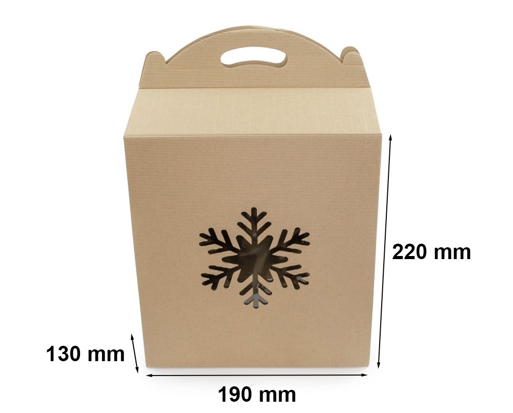 Pudełko fasonowe karbowane kartonowe F217 190x130x220 mm ŚNIEŻKA EKO