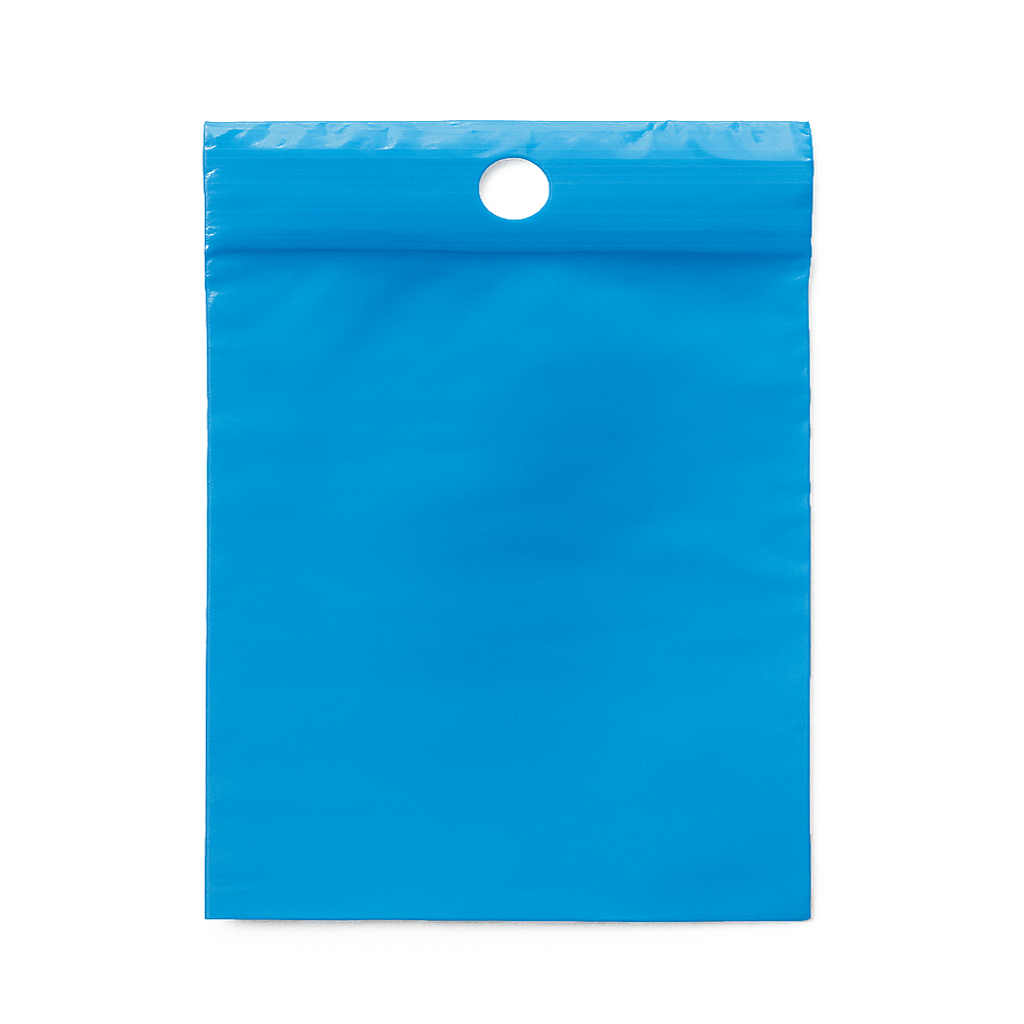 Torebki strunowe zamykane, woreczki 60x80 mm 50um 50 szt. niebieskie