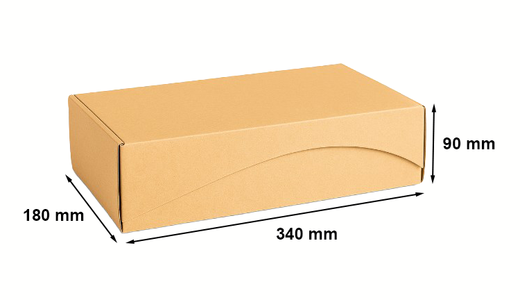 Pudełko kartonowe karbowane na 2 wina 340x180x90mm - karton prezentowy
