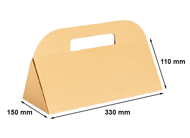Kartonowe pudełko karbowane na wino 330x150x110 mm ekologiczne
