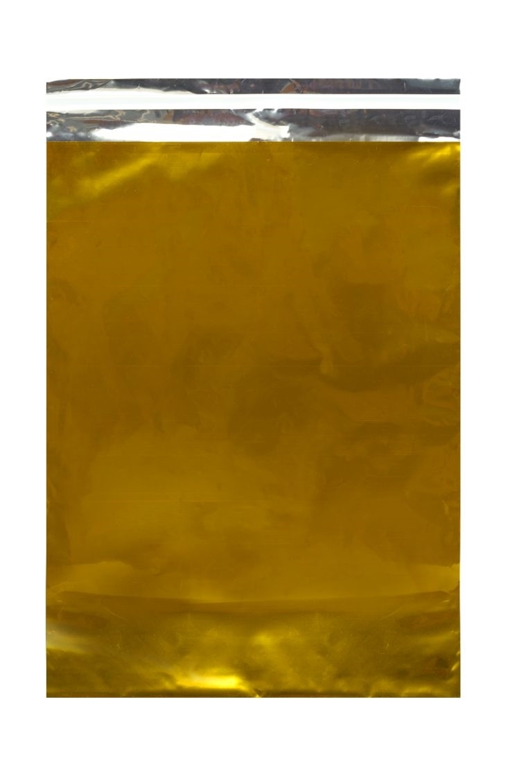 Woreczki metalizowane foliowe z paskiem 320x430 mm złote 100 szt.