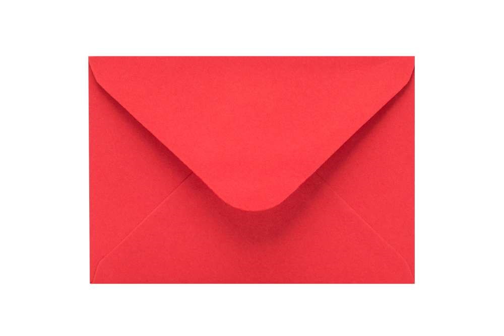 Koperty C6 do zaproszeń jasnoczerwone 114x162 mm 120 gsm, 50 sztuk