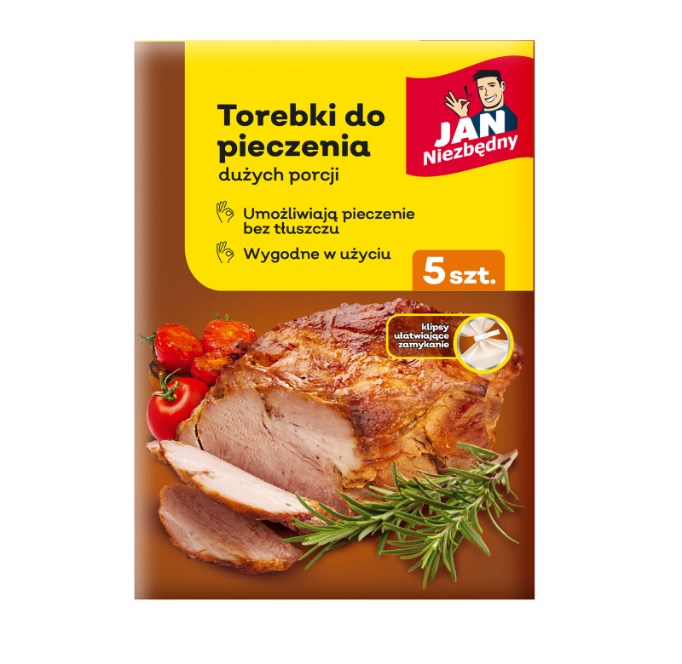 Jan Niezbędny Torebki do pieczenia mięsa i warzyw 5 szt. 35x43 cm