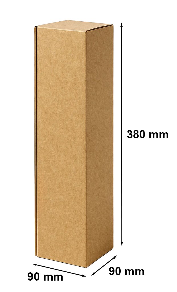 Karton prezentowy na wino, pudełko na butelkę 380x90x90 mm PURE