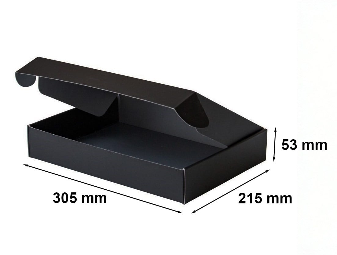 Pudełko lakierowane F427 prezentowe 305x215x53 mm czarno-srebrne