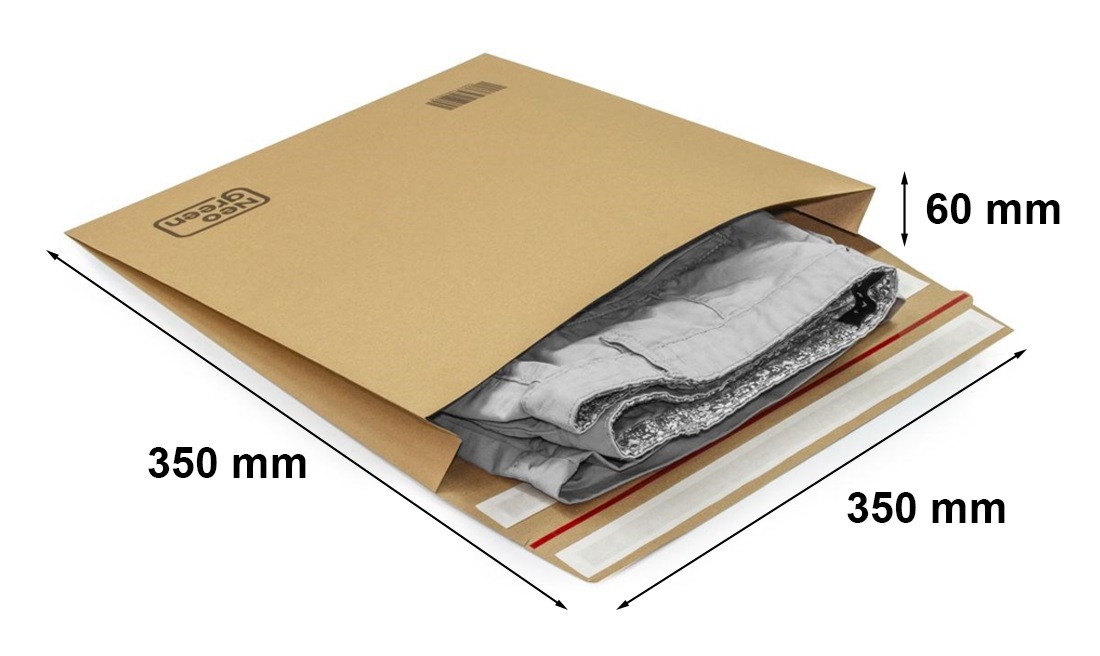 Koperty papierowe brązowe 2 paski samoprzylepne 350x350x60 mm 10 szt.