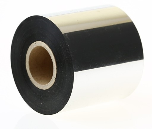 Kalka termotransferowa woskowa czarna 55x300 mb, taśma TTR do etykiet