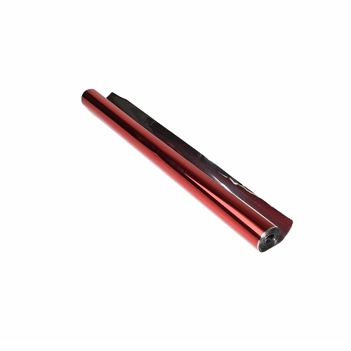 Celofan folia ozdobna w rolce 100cm x 25mb czerwony metalizowany 30um
