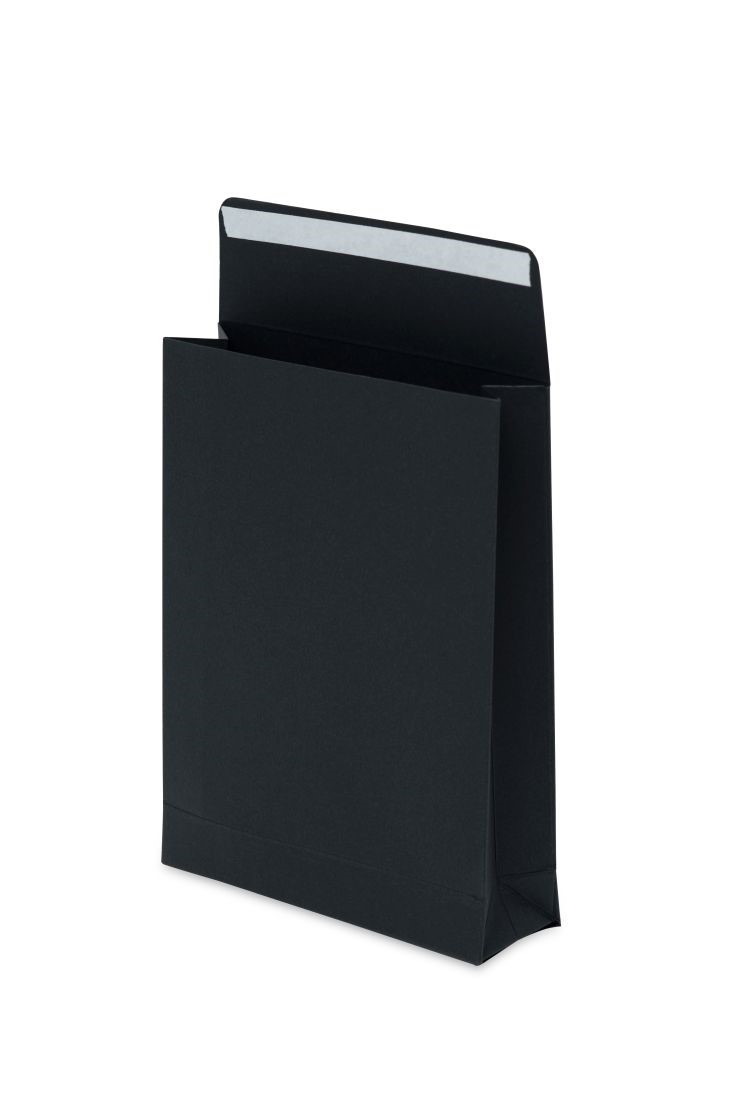 Koperta kartonowa ozdobna na prezent 170x230x50mm czarna 220g 10szt