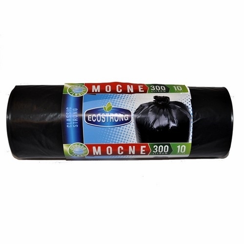 Mocne worki na śmieci LDPE 300 l czarne 120x150 cm 45 um 10 szt