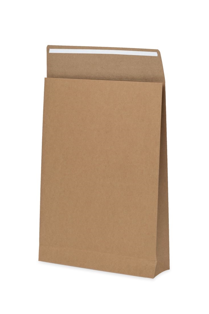Koperta kartonowa z paskiem kleju 320x450x80mm brązowa 220g 10 szt.