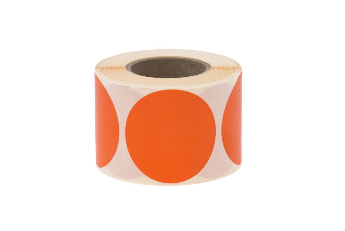 Naklejki okrągłe Fi40mm 500szt Pomarańczowe