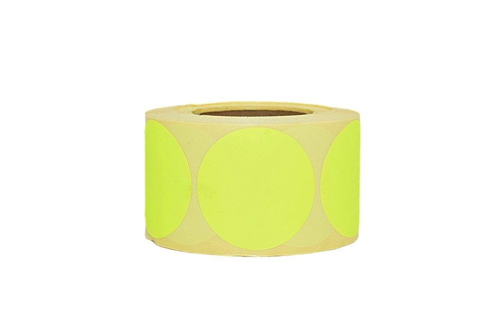 Naklejki okrągłe Fi40mm 500szt Żółte