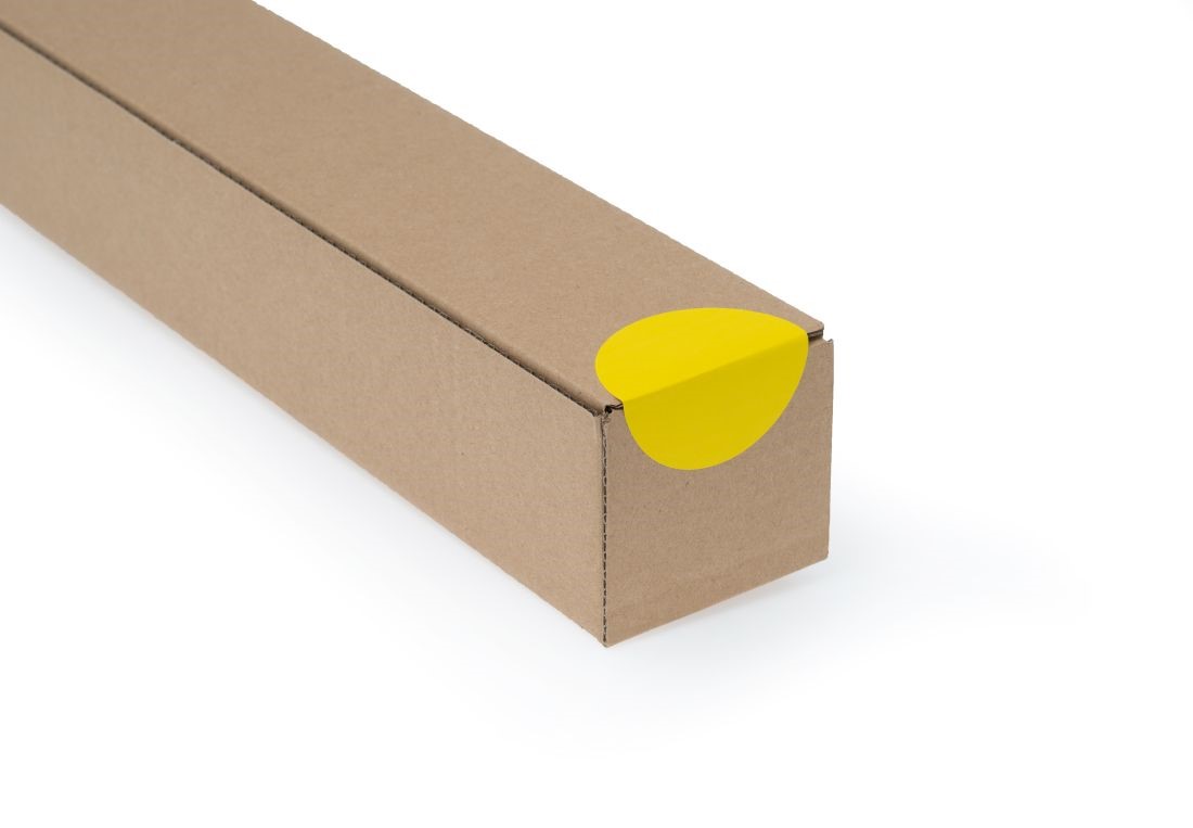 Naklejki okrągłe Fi150mm 250szt Żółte