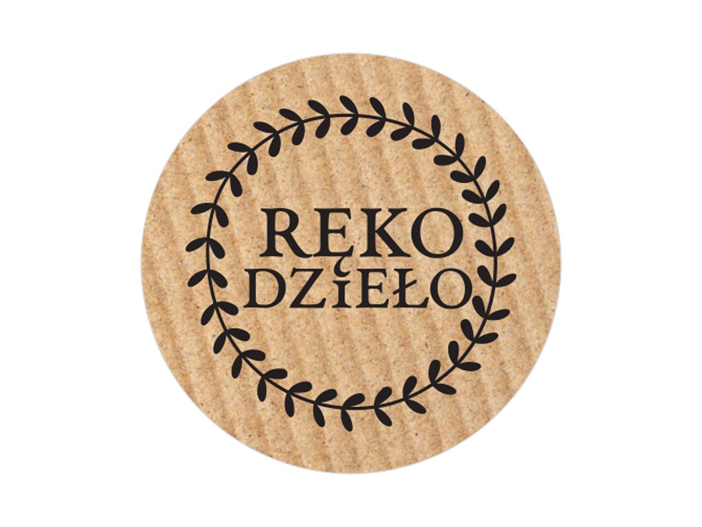 Naklejki okrągłe kraft 25 mm Rękodzieło, etykiety 200 szt. na rolce