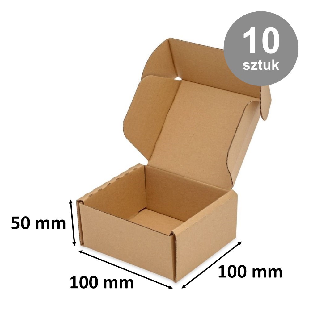 Karton wykrojnikowy 100x100x50 mm, fala B, pudełko fasonowe 10 szt.