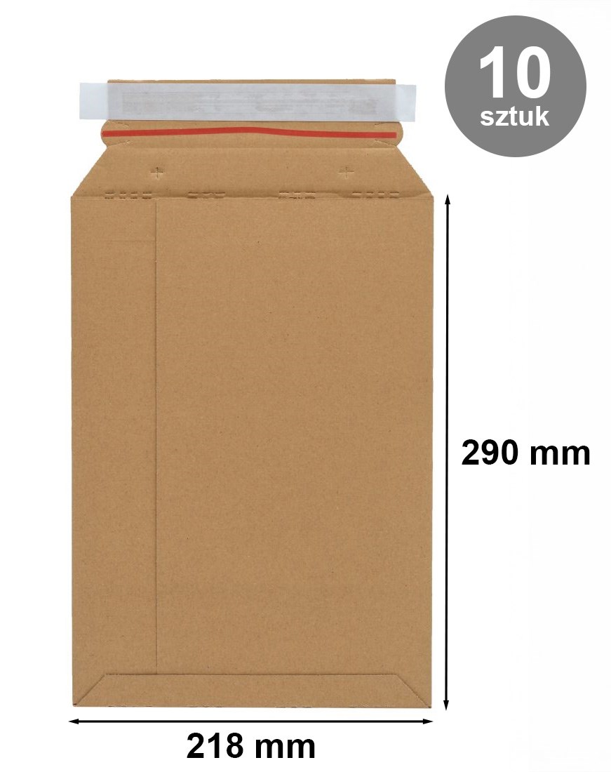 Pakiet kopert kartonowych ochronnych C4 218x290 mm, 10 szt. do wysyłki