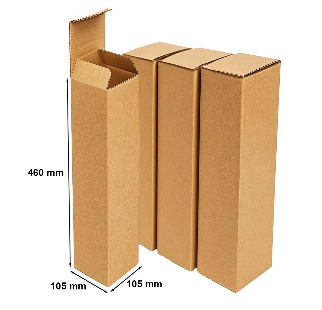 Karton fasonowy wykrojnikowy podłużny 105x105x460 mm brązowy 50 szt.