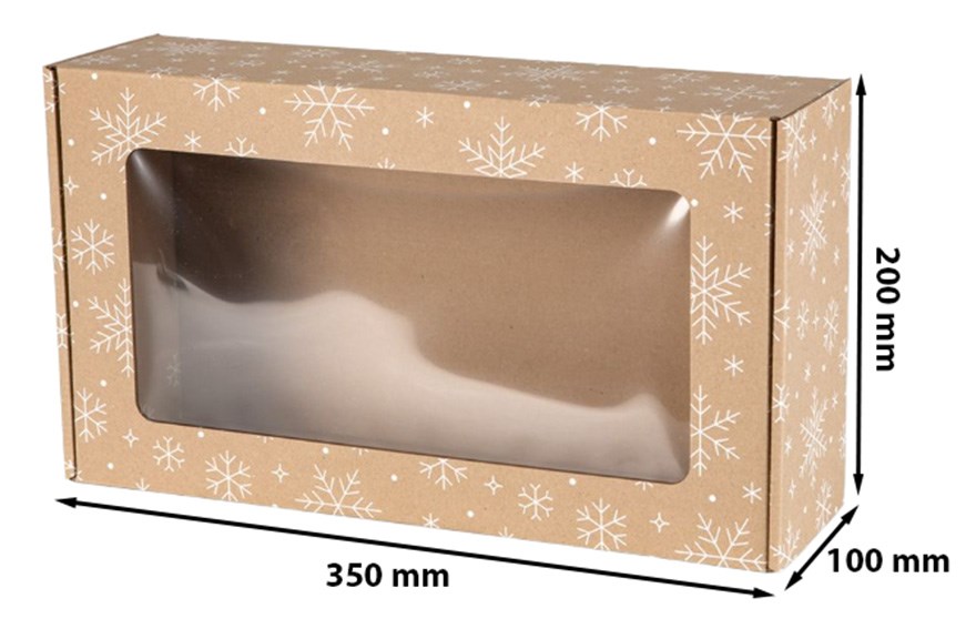 Pudełko fasonowe świąteczne 350x200x100 mm EKO Śnieżki F427