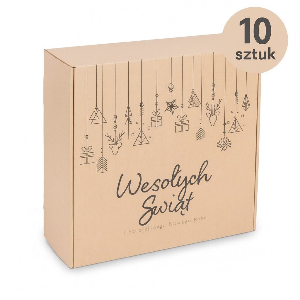Karton Wykrojnikowy z Motywem Świątecznym 300x300x110mm 10 sztuk