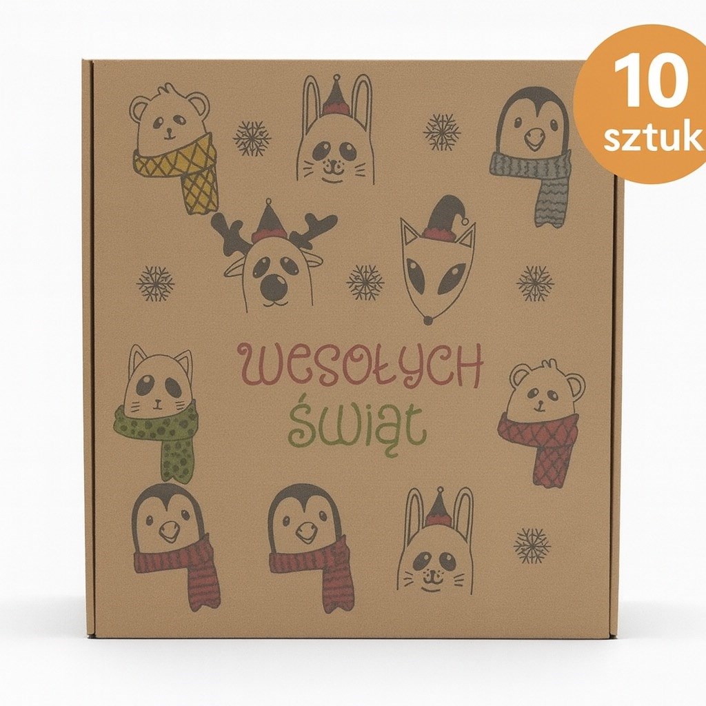 Karton Wykrojnikowy Świąteczny Prezentowy 300x300x110mm 10 sztuk