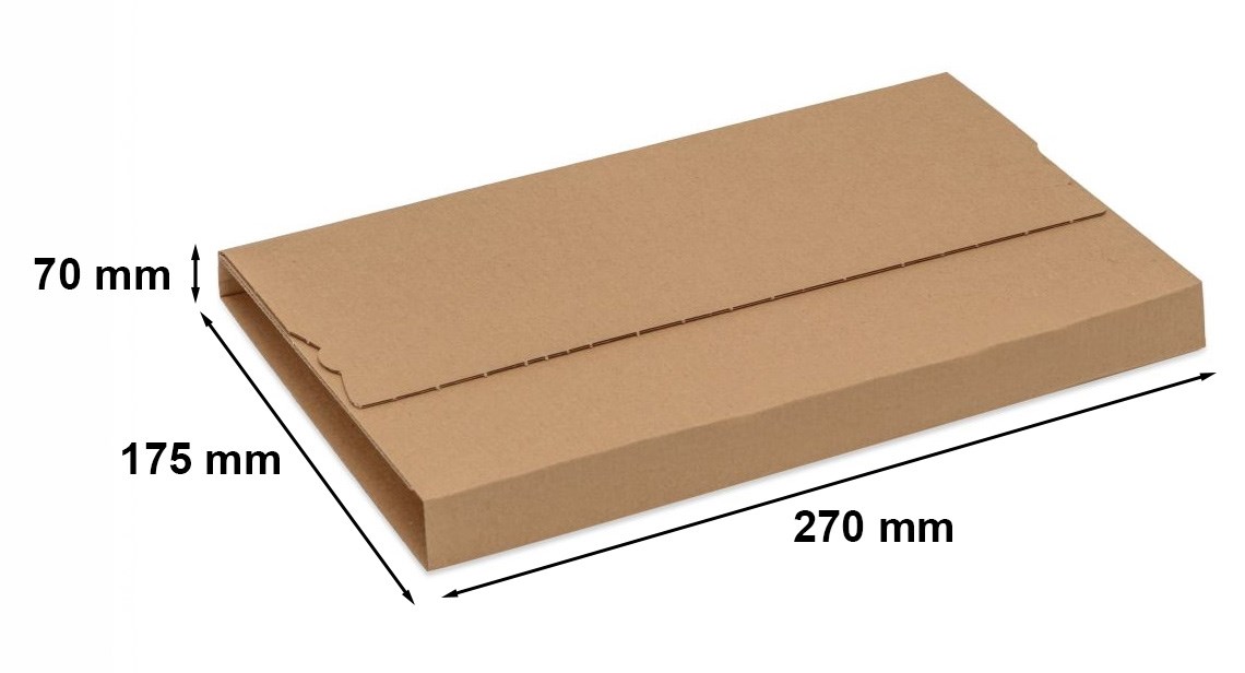 Owijka kartonowa na książkę Roll Box S Multimail 270x175x70mm brązowa
