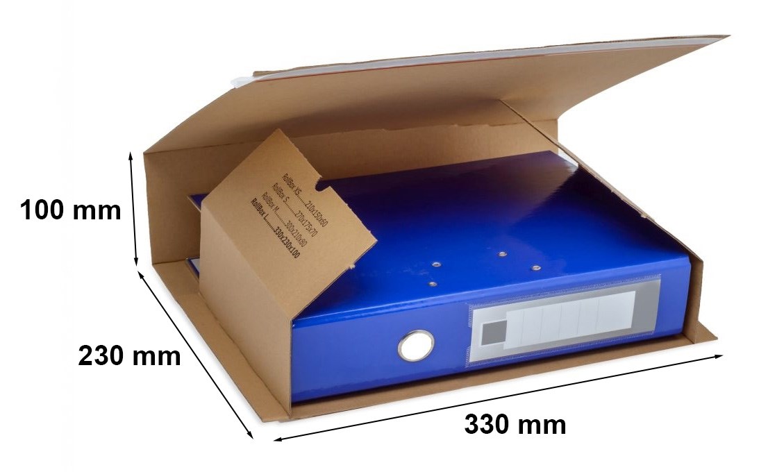 Owijka tekturowa Roll Box L 330x230x100 mm brązowa z paskiem klejącym