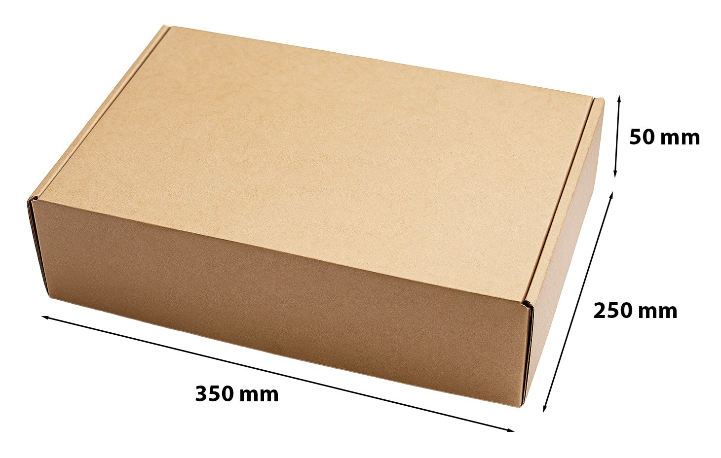 Karton wykrojnikowy 350x250x50 mm F427 pudełko wysyłkowe z wieczkiem