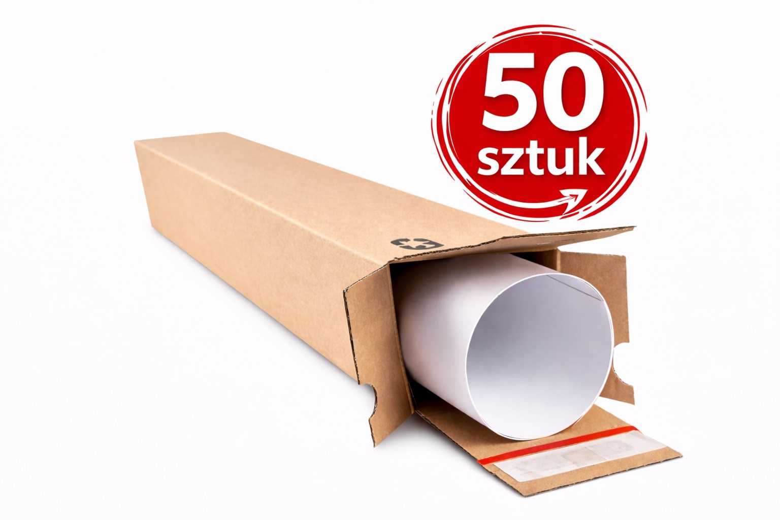 Pudełko Tubowe 105x105x610mm Karton Wysyłkowy Na Plakaty 50 sztuk