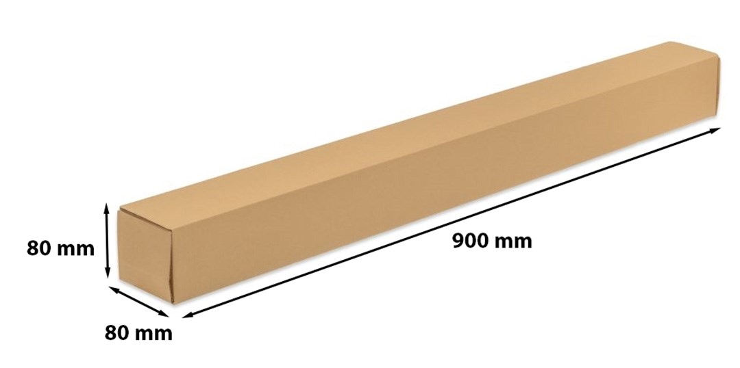 Karton wykrojnikowy A0 900x80x80 mm brązowe pudełko na plakaty