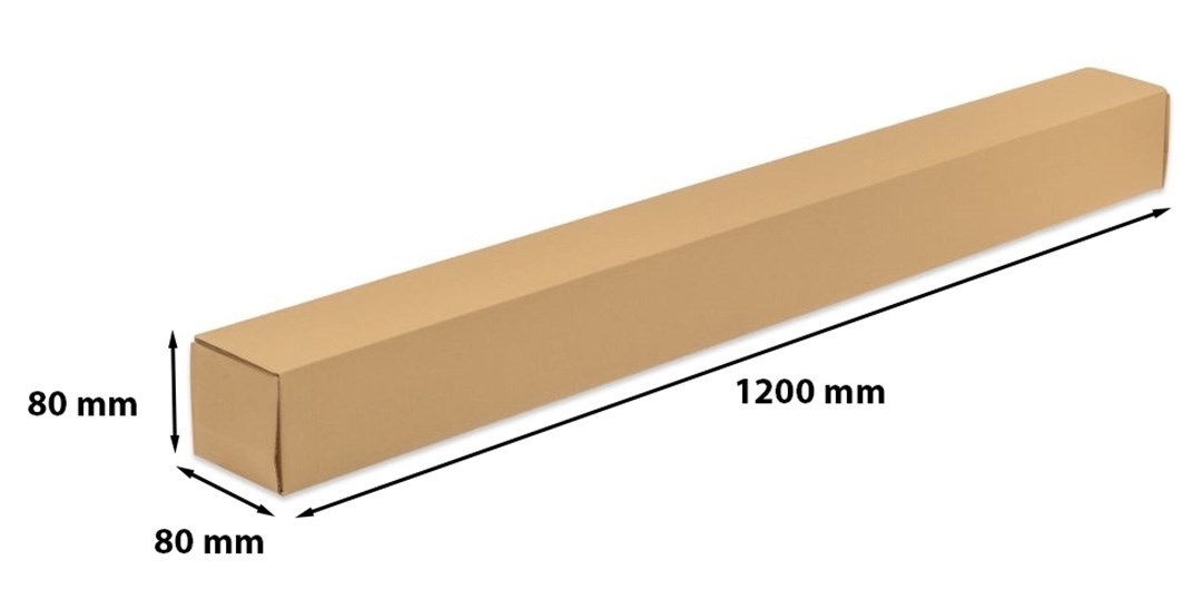 Karton wykrojnikowy, pudełko kartonowe do plakatów 1200x80x80 mm 2A0