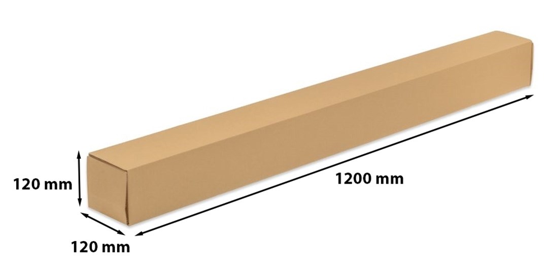 Karton wykrojnikowy 1200x120x120 mm 2A0, brązowe pudełko fasonowe