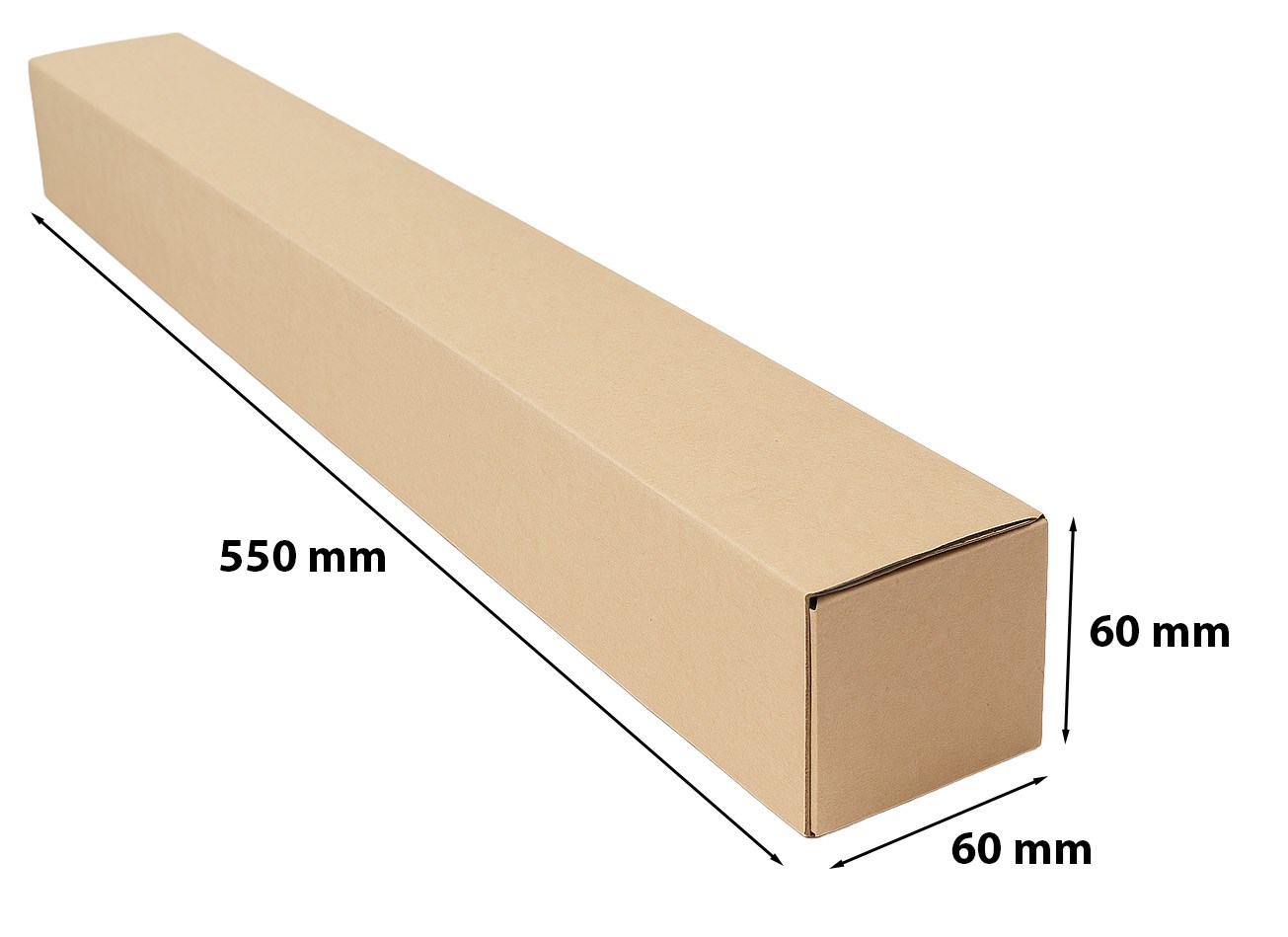 Karton wykrojnikowy 550x60x60mm B2 - pudełko kartonowe na plakaty