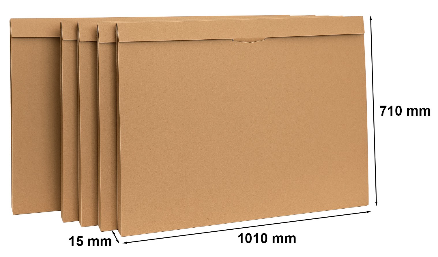 Karton wykrojnikowy płaski teczka B1 1010x710x15 mm brązowy 100 szt