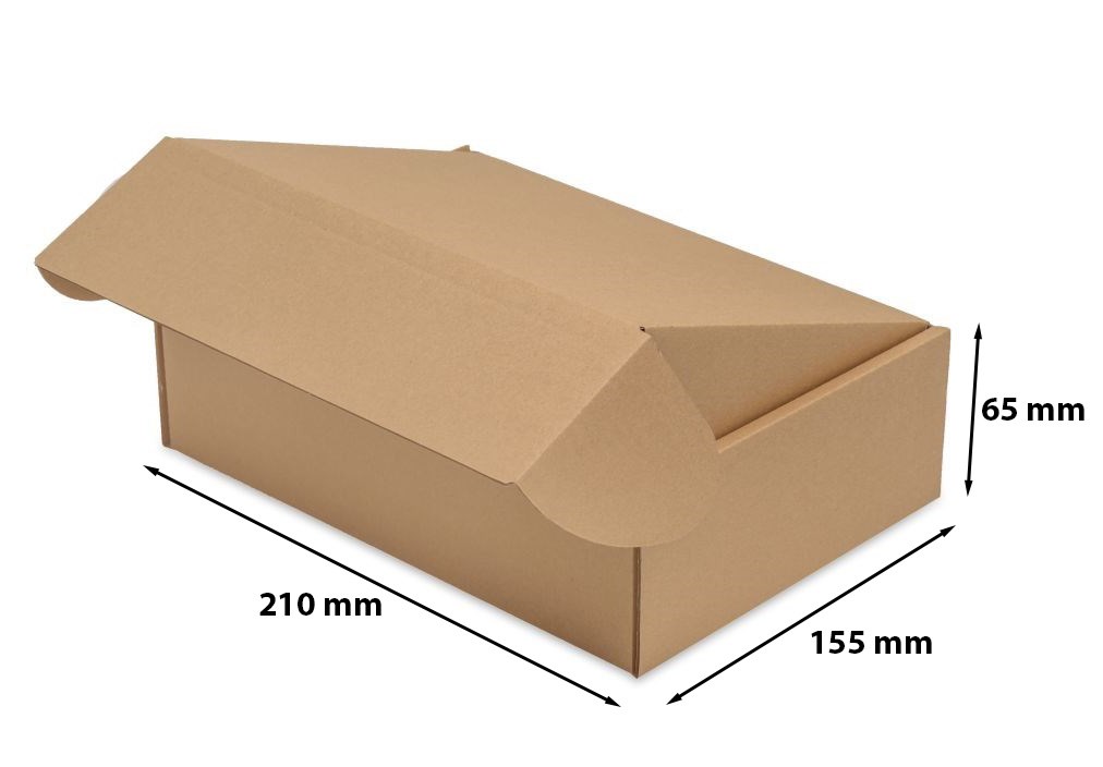 Karton wykrojnikowy fasonowy 210x155x65 mm F426 fala E 360 g brązowy