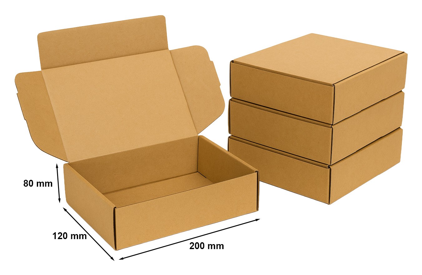 Karton wykrojnikowy (pudełko fasonowe) 200x120x80 mm B320 - 10 szt.