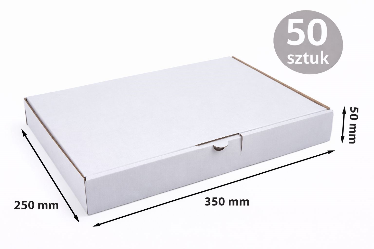 Pudełko fasonowe kartonowe białe 350x250x50 mm Fala E F426 50 szt.