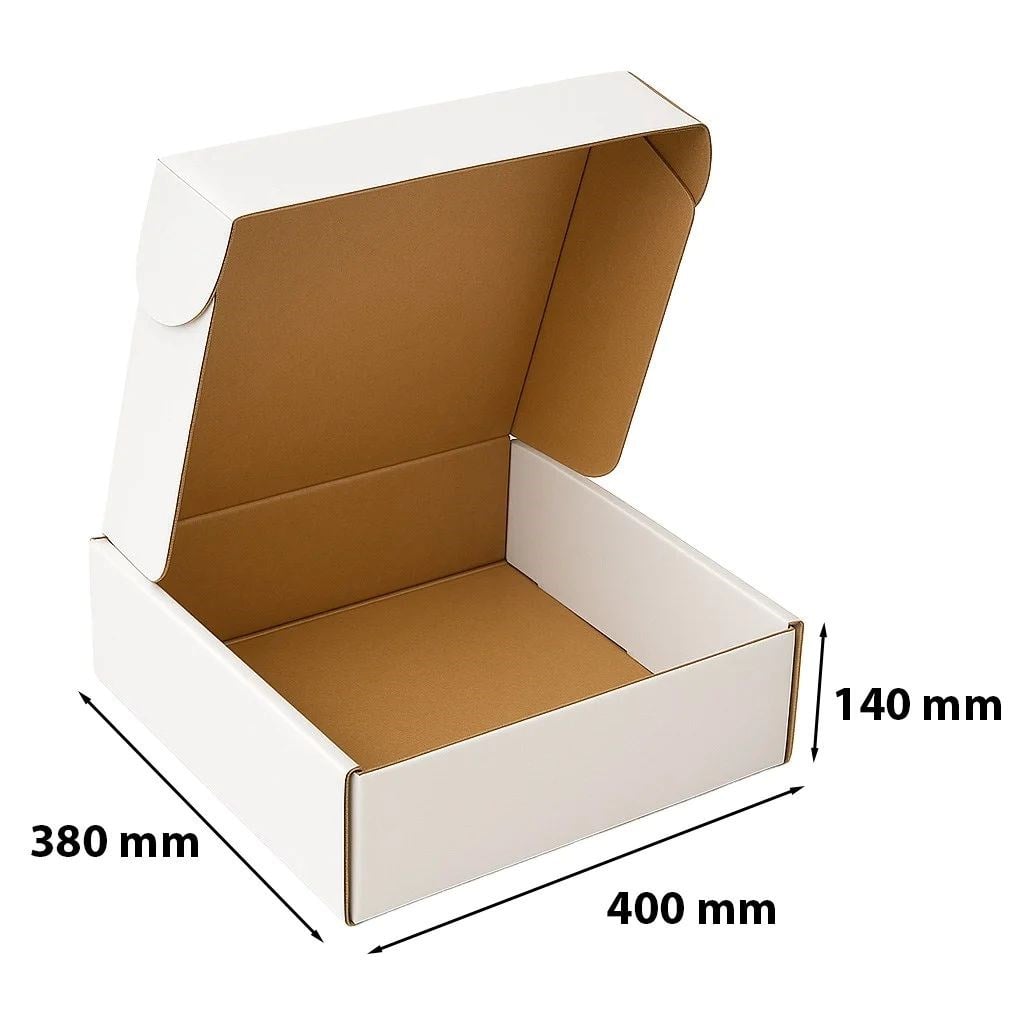 Karton wykrojnikowy/pudełko fasonowe białe 400x380x140mm F427 10 szt.