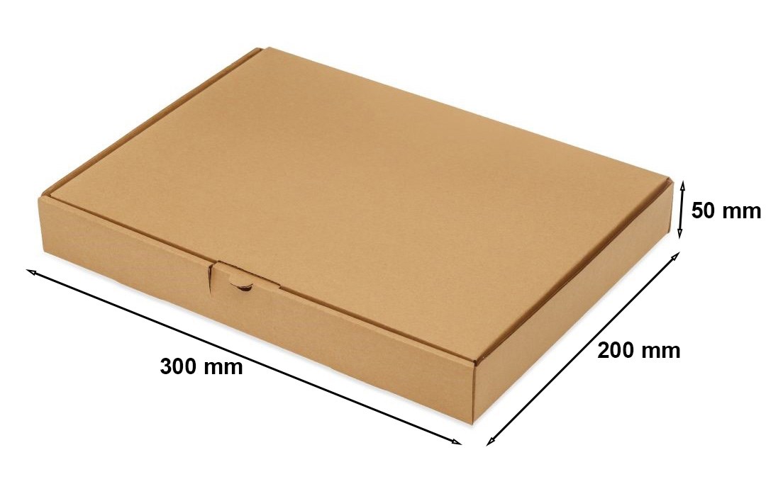 Karton wykrojnikowy F426 pudełko fasonowe 300x200x50 mm brązowe