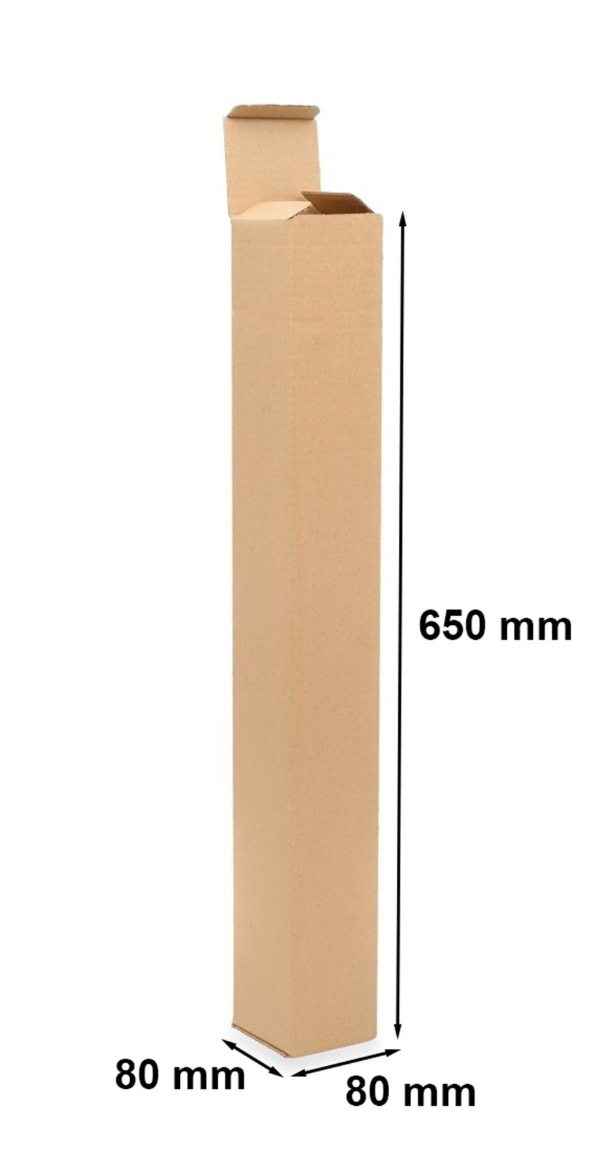 Karton wykrojnikowy 650x80x80mm A1 brązowy z tektury 3-warstwowej