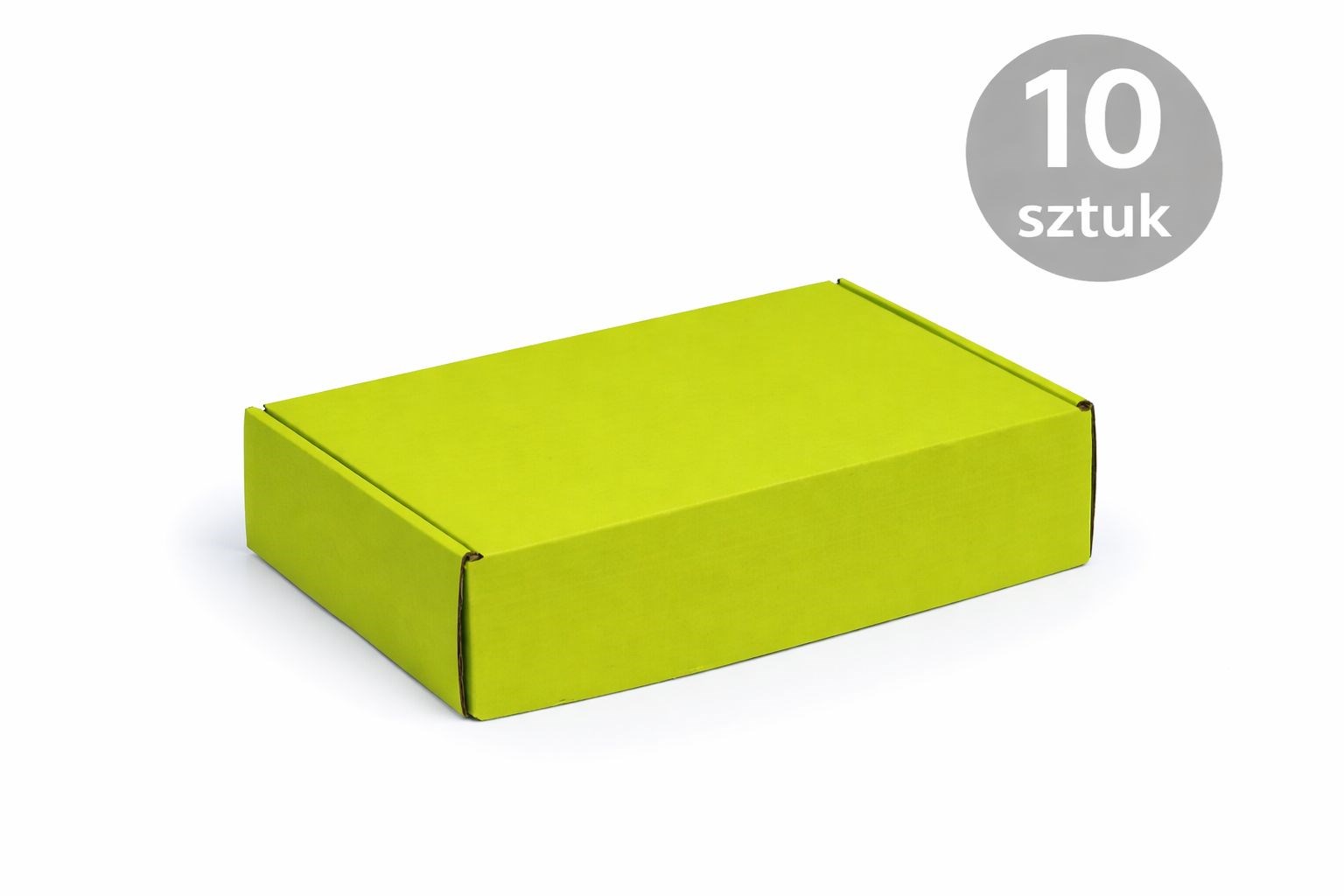 Karton Wykrojnikowy 330x250x100 Zielony-Limonkowy Pudełko 10 sztuk