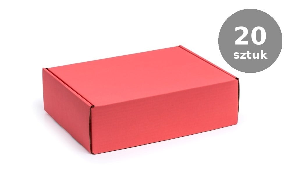 Karton Wykrojnikowy 330x250x100 Czerwony Koral Pudełko Ozdobne 20 Szt.
