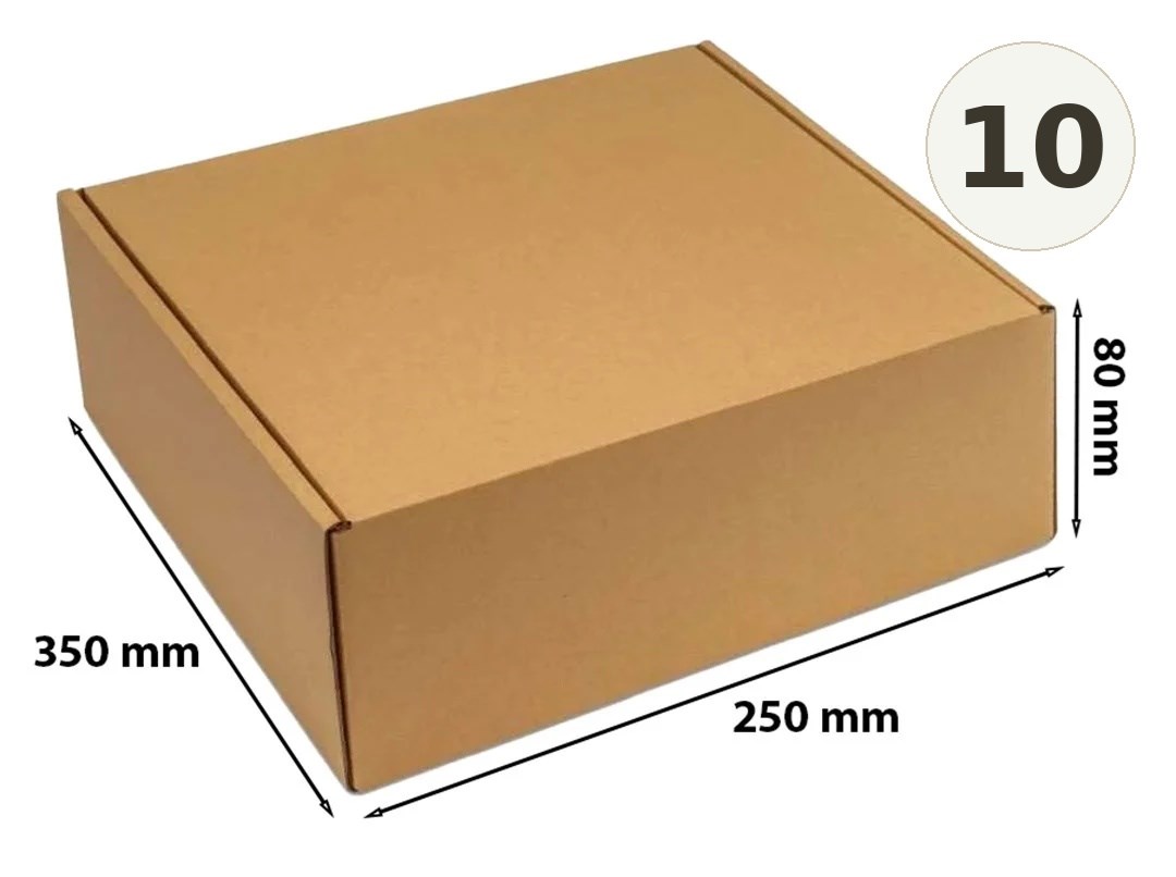 Karton Wykrojnikowy 350x250x80mm F426 Pudełko Wysyłkowe 10 sztuk