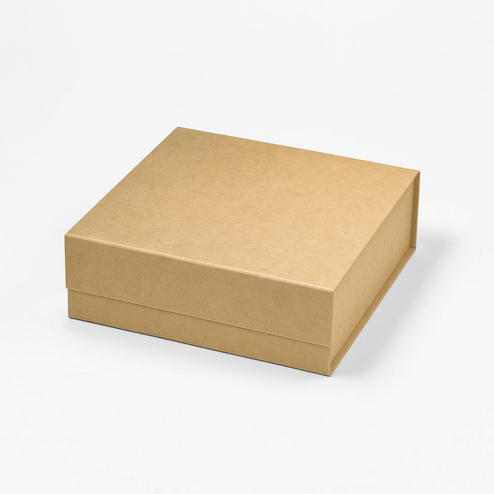 Pudełko magnetyczne kraftowe A6 175x175x60 mm, kwadratowe opakowanie