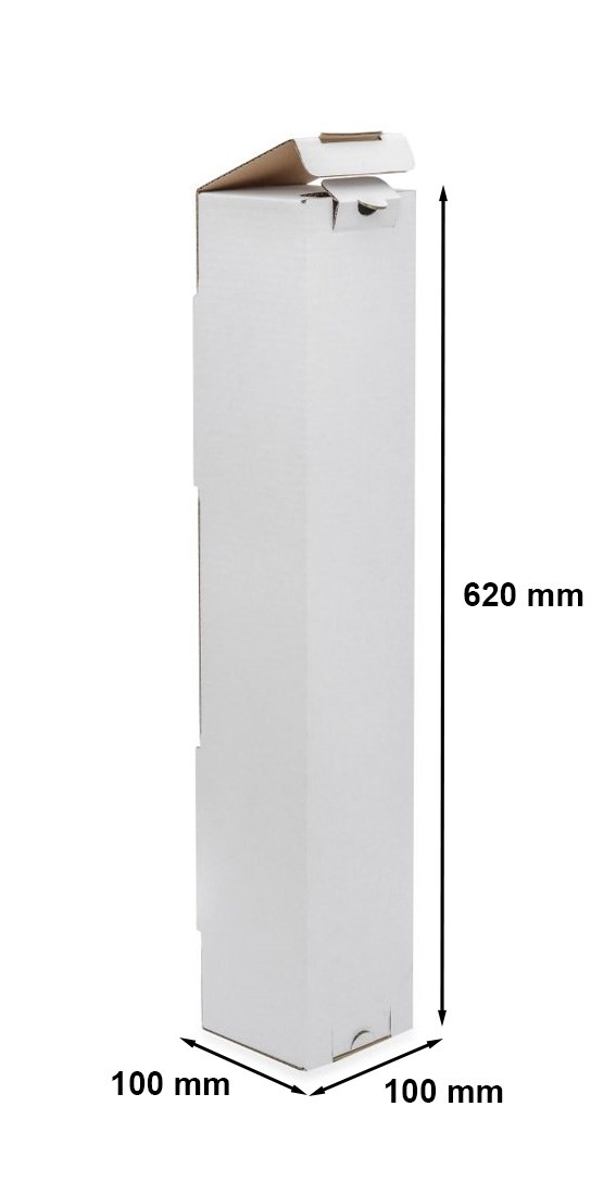 Karton wykrojnikowy fasonowy 100x100x620 mm biały Ploter
