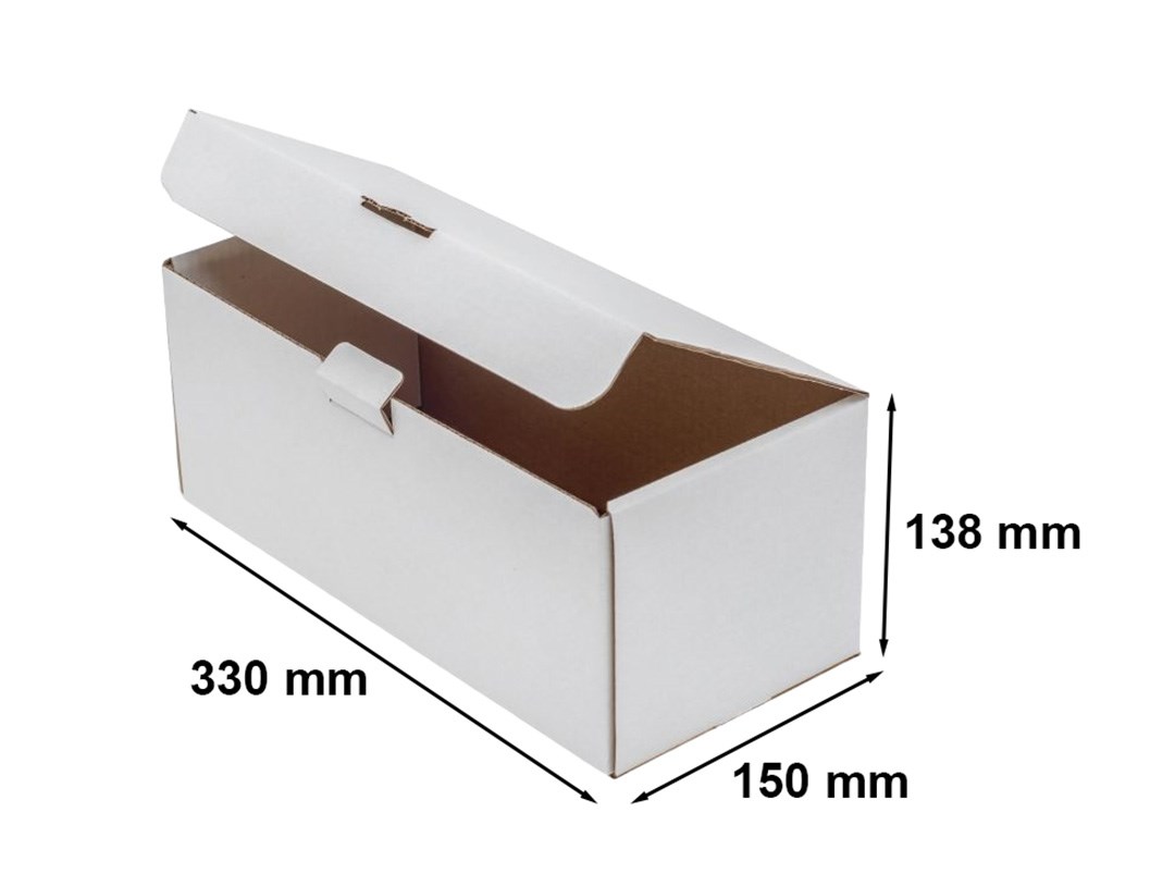 Karton wykrojnikowy F421 biały 330x150x138 mm do paczkomatu InPost B