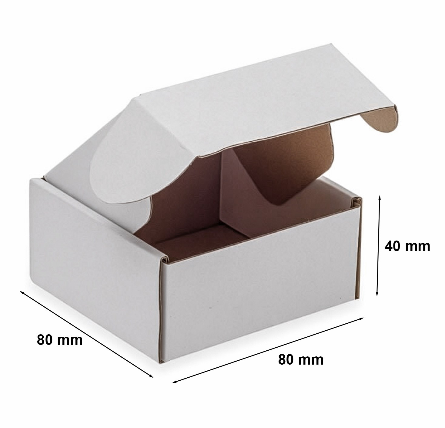 Kartonik wykrojnikowy 80x80x40mm F427 biały do paczkomatu InPost XS