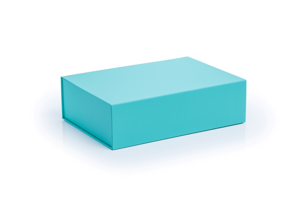 Pudełko magnetyczne turkusowe 350x250x100 mm ozdobne na prezent