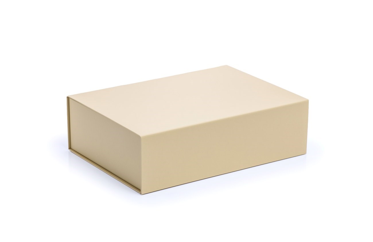 Pudełko Magnetyczne Beżowe 350x250x100mm Pudełko Prezentowe Ozdobne